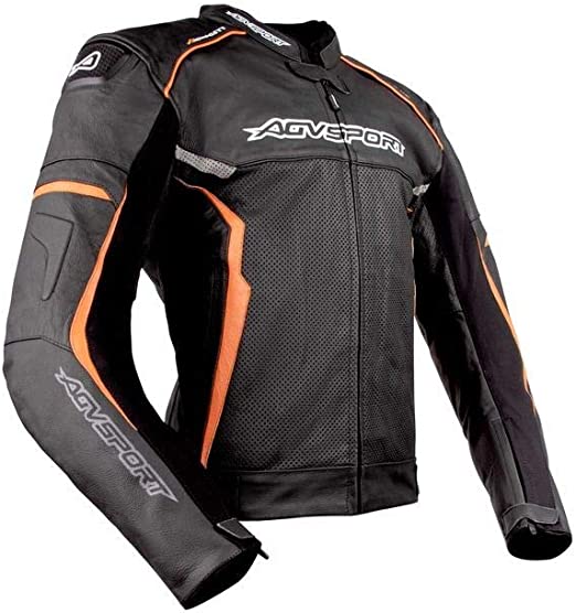 AGVSPORT Aragon Men's Leather Motorcycle Jacket