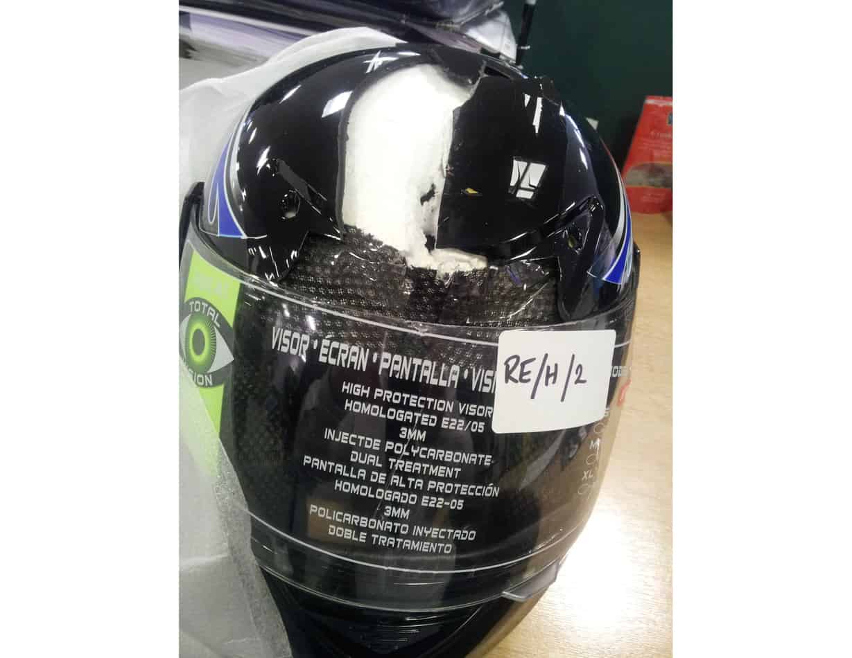 Why Motorcycle Helmet Warning Label should be placed on top
