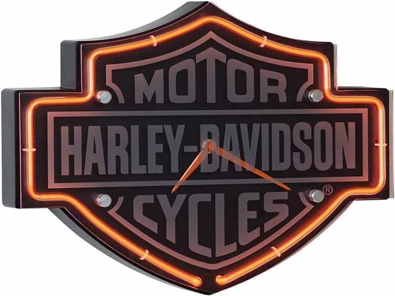 Harley-Davidson Shield Shaped Neon Clock