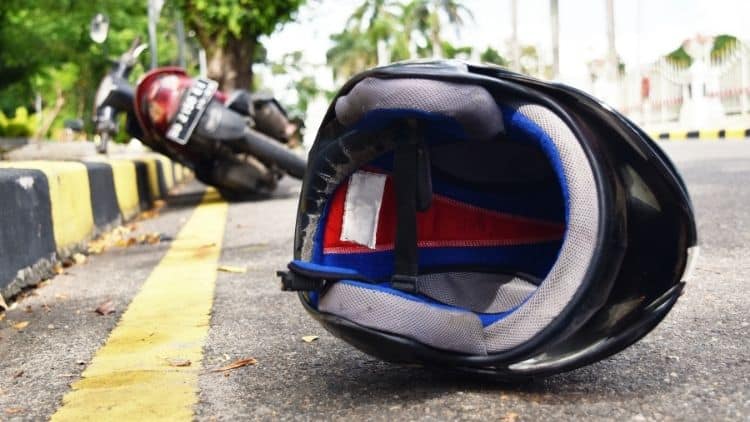 Use a Motorcycle Helmet After a Crash