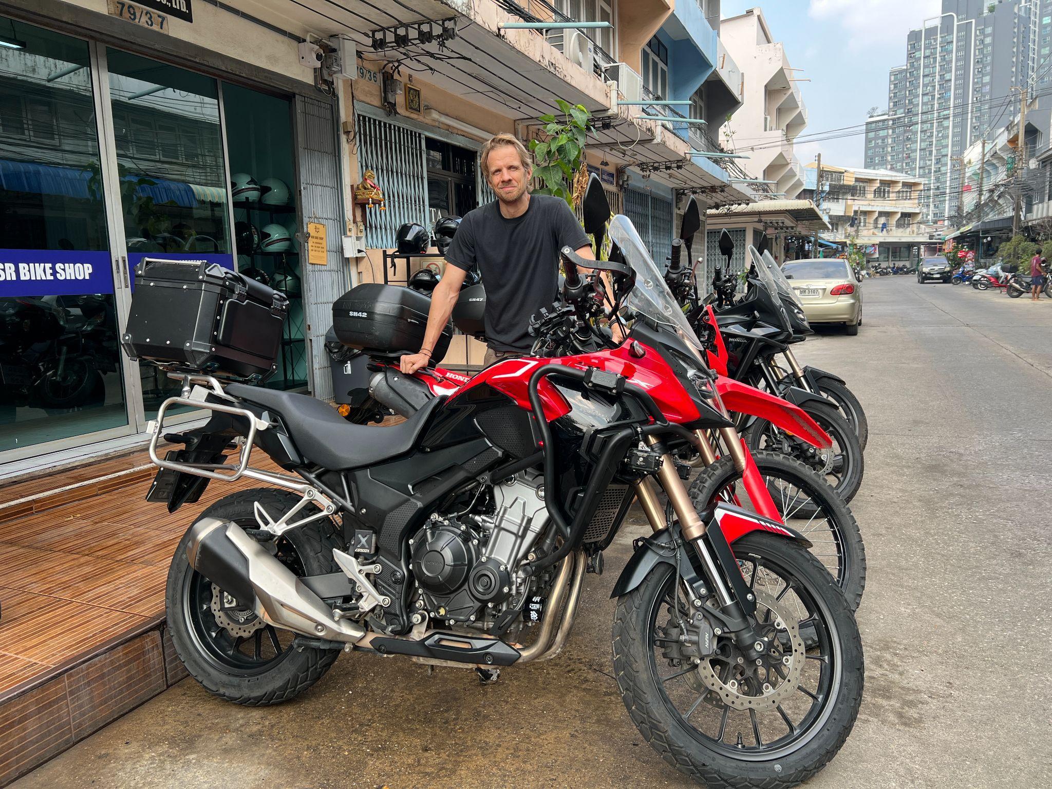 The simple, recognizable signage for BSR Bike Shop makes it easy to spot.